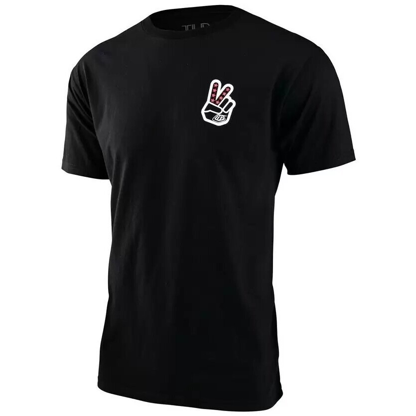 T-shirt à manches courtes noir Troy Lee Design « PEACE OUT »
